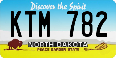 ND license plate KTM782