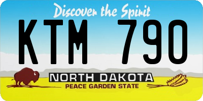 ND license plate KTM790