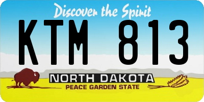 ND license plate KTM813
