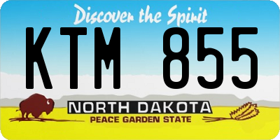 ND license plate KTM855