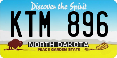 ND license plate KTM896