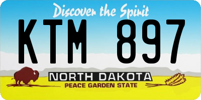 ND license plate KTM897