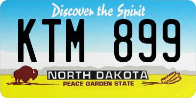ND license plate KTM899