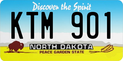 ND license plate KTM901