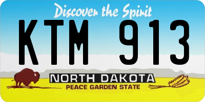ND license plate KTM913