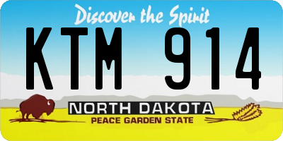 ND license plate KTM914