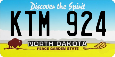 ND license plate KTM924