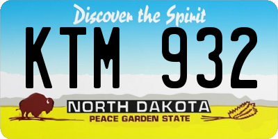 ND license plate KTM932