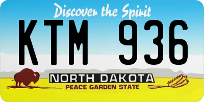 ND license plate KTM936