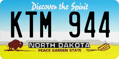 ND license plate KTM944