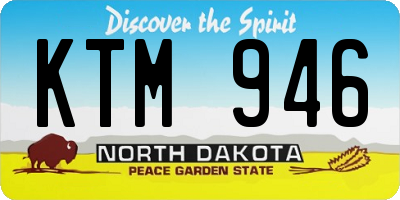 ND license plate KTM946
