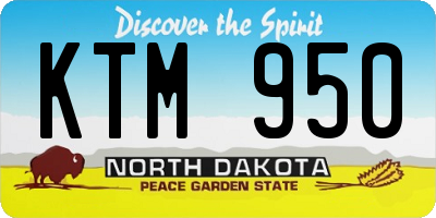 ND license plate KTM950