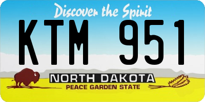 ND license plate KTM951