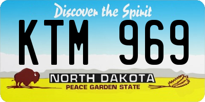 ND license plate KTM969