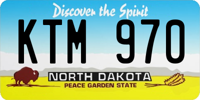 ND license plate KTM970