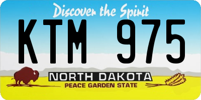ND license plate KTM975