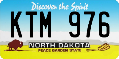 ND license plate KTM976