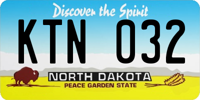 ND license plate KTN032