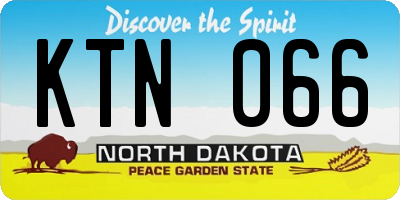 ND license plate KTN066