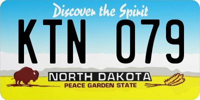 ND license plate KTN079