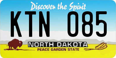 ND license plate KTN085