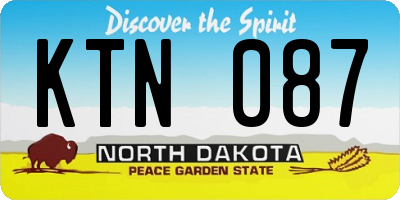 ND license plate KTN087