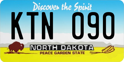 ND license plate KTN090