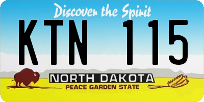 ND license plate KTN115
