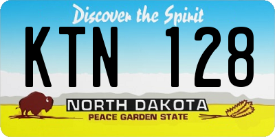 ND license plate KTN128