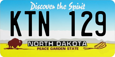 ND license plate KTN129