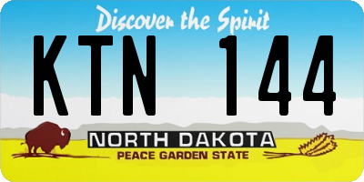 ND license plate KTN144