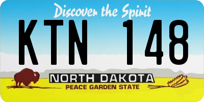 ND license plate KTN148