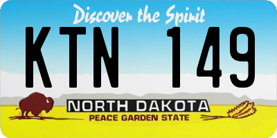 ND license plate KTN149