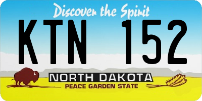ND license plate KTN152