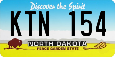 ND license plate KTN154