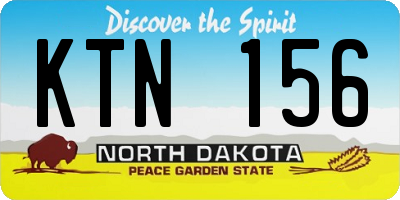 ND license plate KTN156