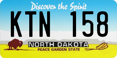 ND license plate KTN158