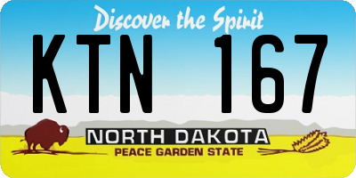 ND license plate KTN167