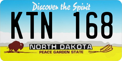 ND license plate KTN168