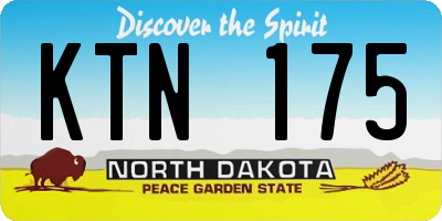 ND license plate KTN175