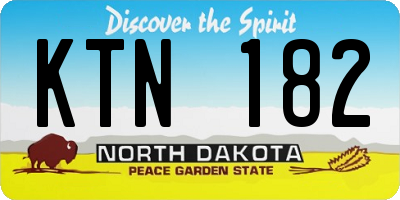 ND license plate KTN182