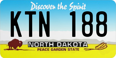 ND license plate KTN188