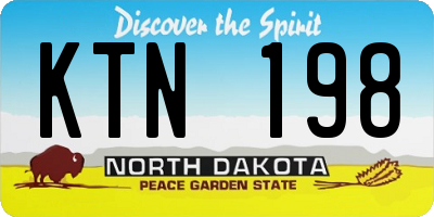 ND license plate KTN198