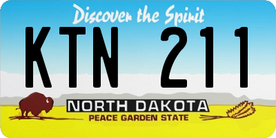 ND license plate KTN211