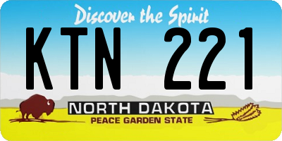 ND license plate KTN221