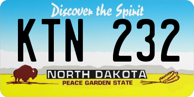 ND license plate KTN232
