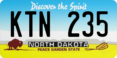 ND license plate KTN235