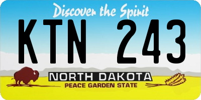 ND license plate KTN243