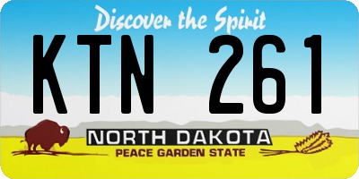 ND license plate KTN261