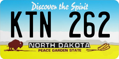 ND license plate KTN262